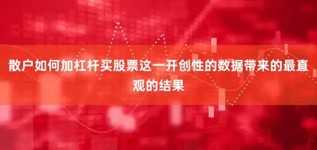 散户如何加杠杆买股票这一开创性的数据带来的最直观的结果
