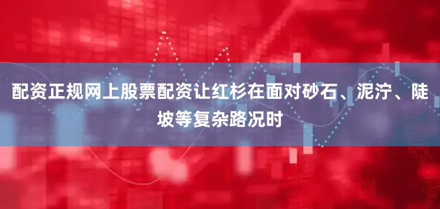 配资正规网上股票配资让红杉在面对砂石、泥泞、陡坡等复杂路况时