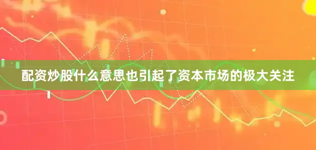 配资炒股什么意思也引起了资本市场的极大关注